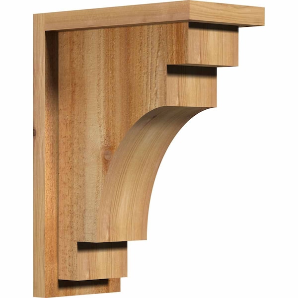 Ekena Millwork Mediterranean Rough Sawn Corbel w/Backplate, Western Red Cedar, 6"W x 12"D x 16"H COR06X12X16MED01RWR - main
